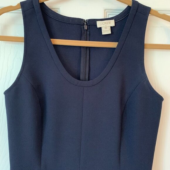 J. Crew Factory A-line Navy Dress - Picture 2 of 5